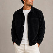 Men's corduroy overshirt relaxed fit with chest pockets, photo 2