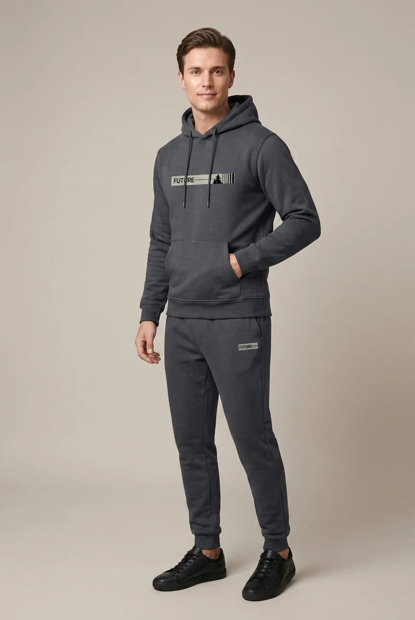 Men's fleece tracksuit with hoodie and joggers, photo 5