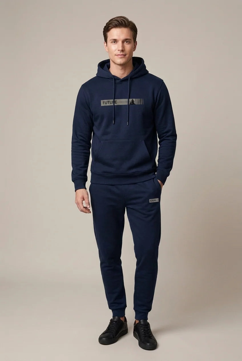 Men's fleece tracksuit with hoodie and joggers, photo 6