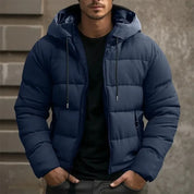 Men's hooded puffer jacket with zip pockets, photo 4