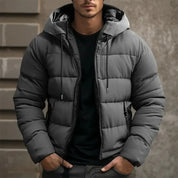 Men's hooded puffer jacket with zip pockets, photo 5