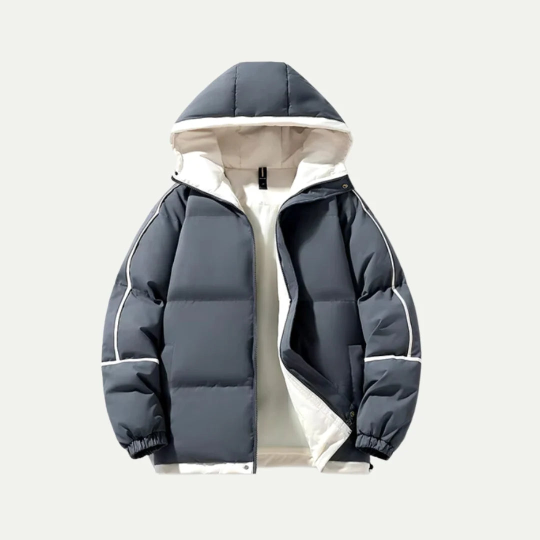 Men's insulated puffer parka with hood, photo 1
