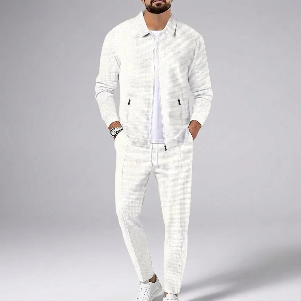 Men's knit two piece set with zip jacket and trousers, photo 3
