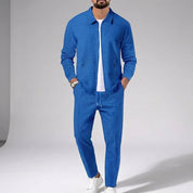 Men's knit two piece set with zip jacket and trousers, photo 4