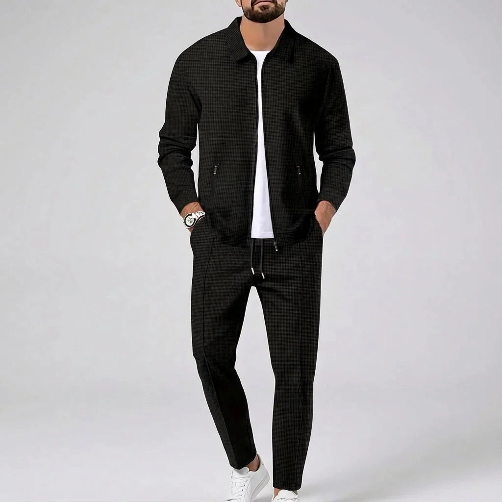 Men's knit two piece set with zip jacket and trousers, photo 5