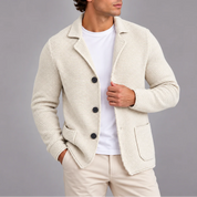 Men's knitted cardigan blazer style with buttons and pockets, photo 5