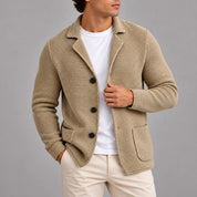 Men's knitted cardigan blazer style with buttons and pockets, photo 7