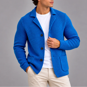 Men's knitted cardigan blazer style with buttons and pockets, photo 8
