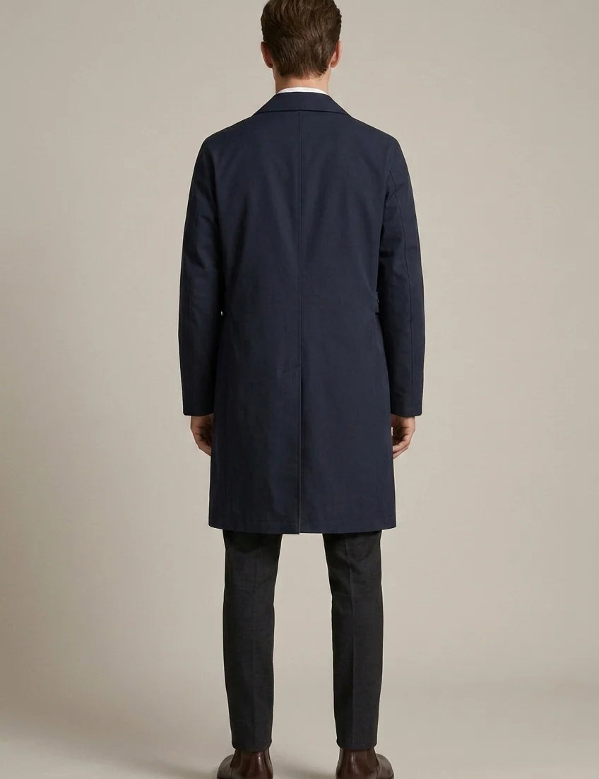 Men's long trench coat with button front, photo 2