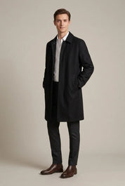 Men's long trench coat with button front, photo 3