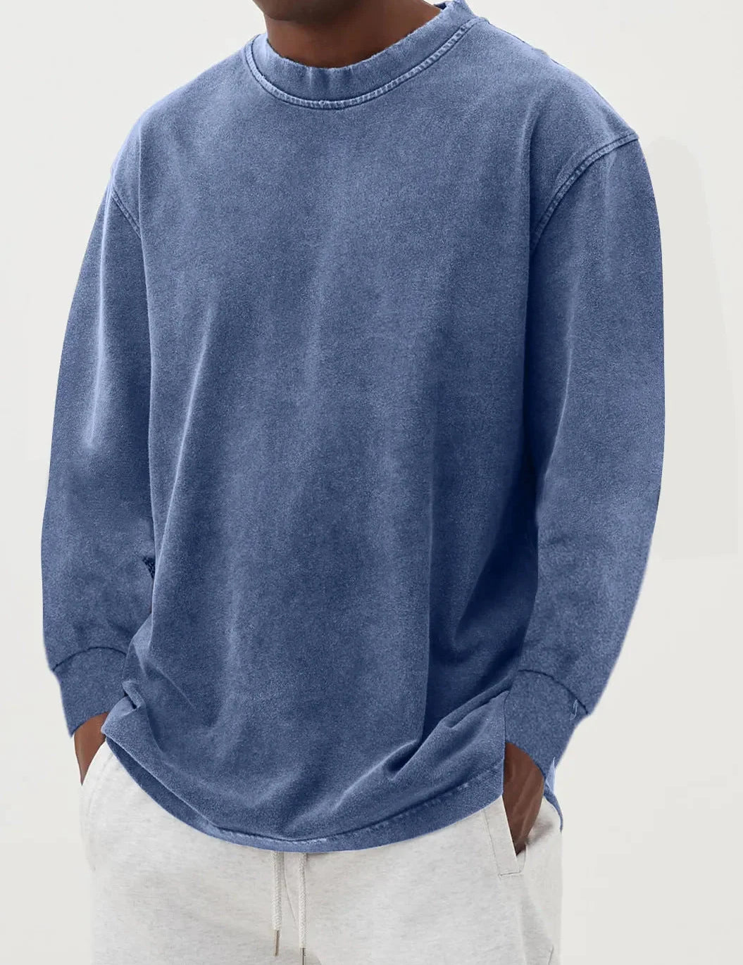 Men's oversized cotton sweatshirt with crew neck, photo 1
