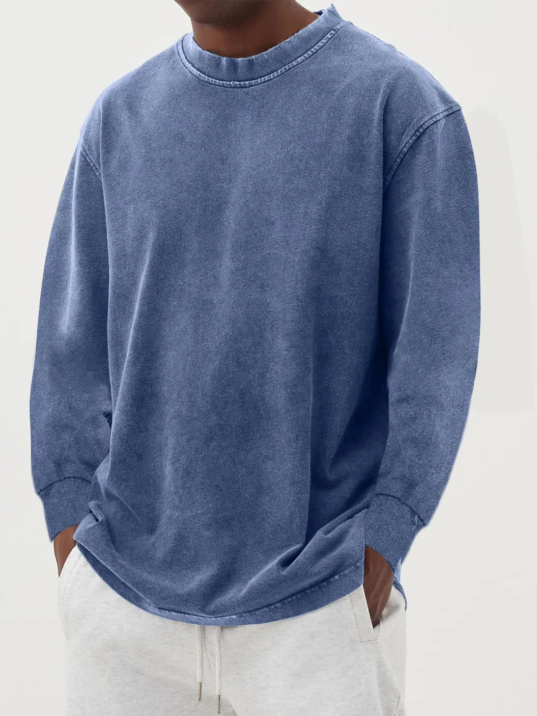 Men's oversized cotton sweatshirt with crew neck, photo 1