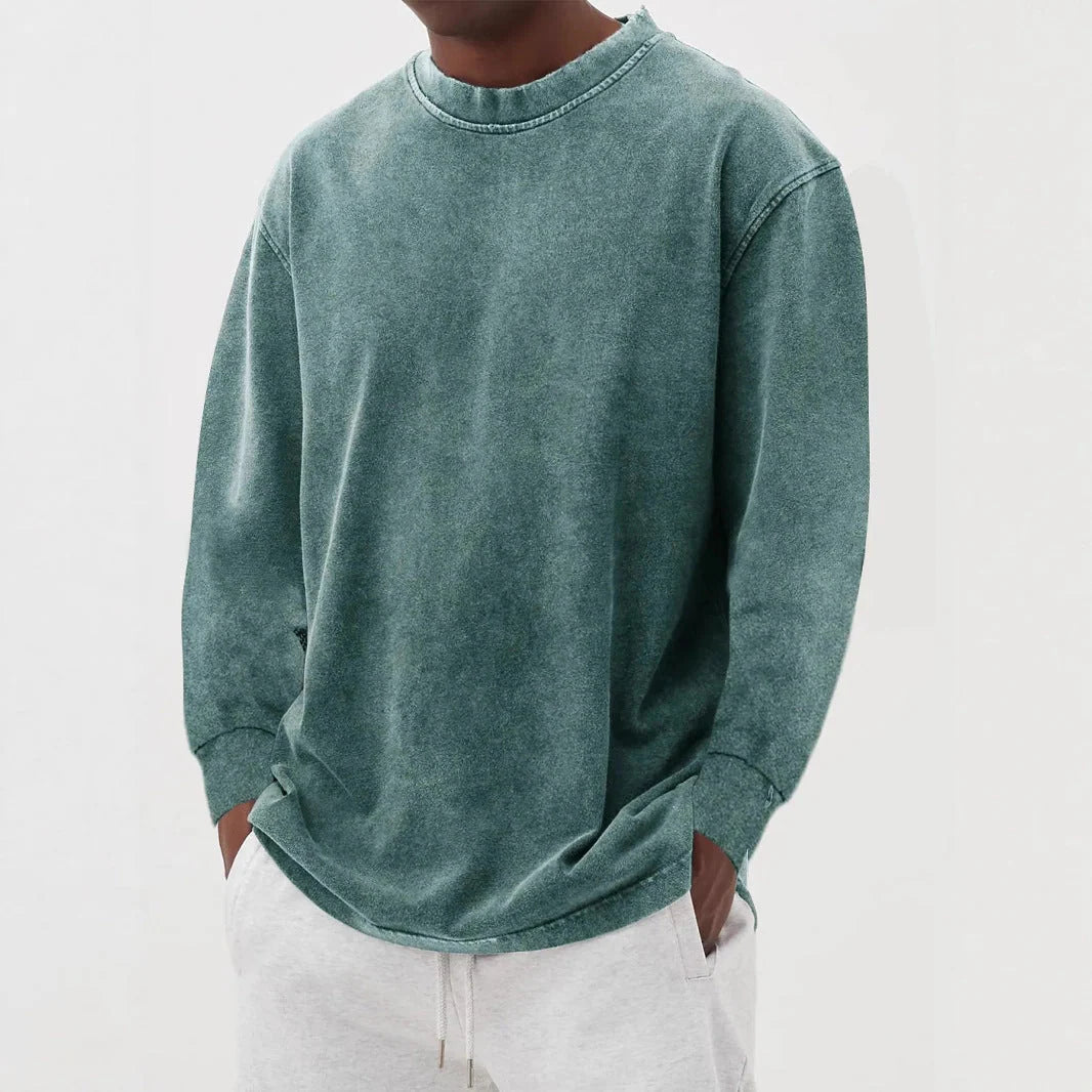 Men's oversized cotton sweatshirt with crew neck, photo 11