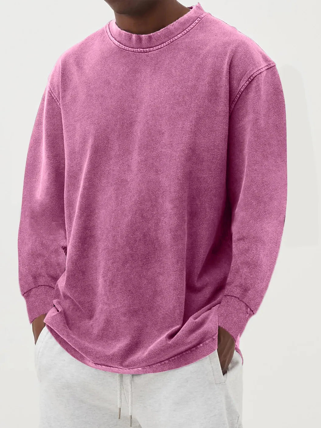 Men's oversized cotton sweatshirt with crew neck, photo 13