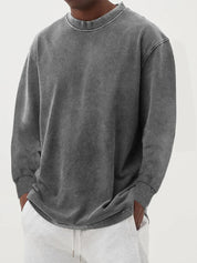 Men's oversized cotton sweatshirt with crew neck, photo 3