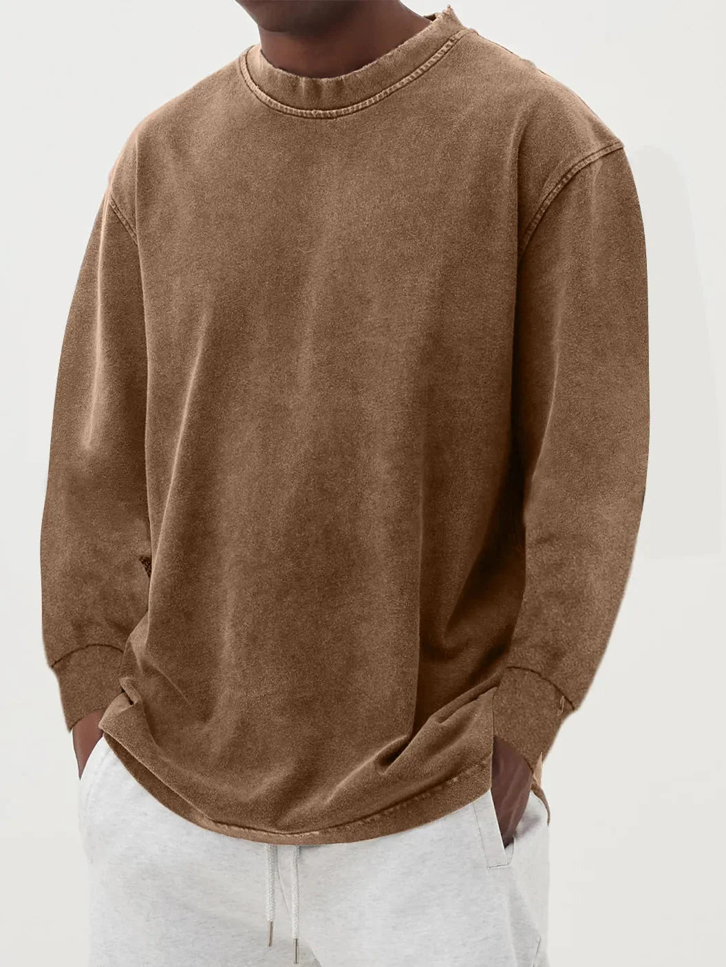 Men's oversized cotton sweatshirt with crew neck, photo 5