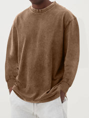 Men's oversized cotton sweatshirt with crew neck, photo 5