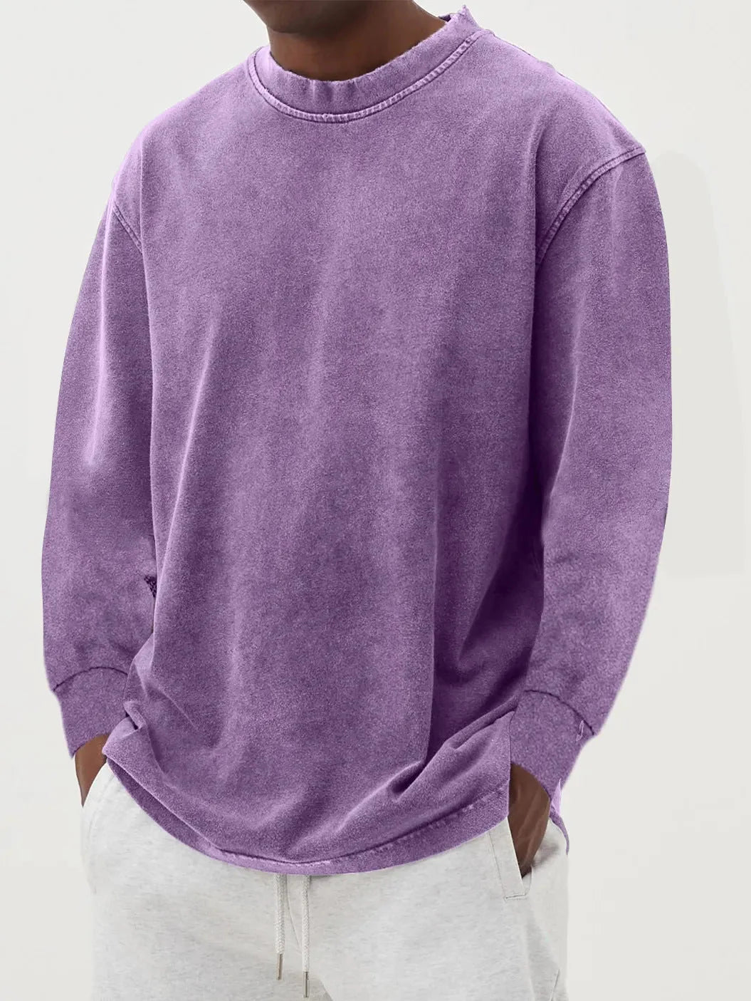 Men's oversized cotton sweatshirt with crew neck, photo 6
