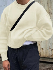 Men's oversized knit jumper with crew neck, photo 2