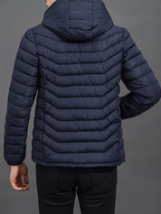 Men's padded puffer jacket with hood and full zip, photo 7