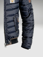 Men's puffer bomber jacket with chest pockets, photo 3