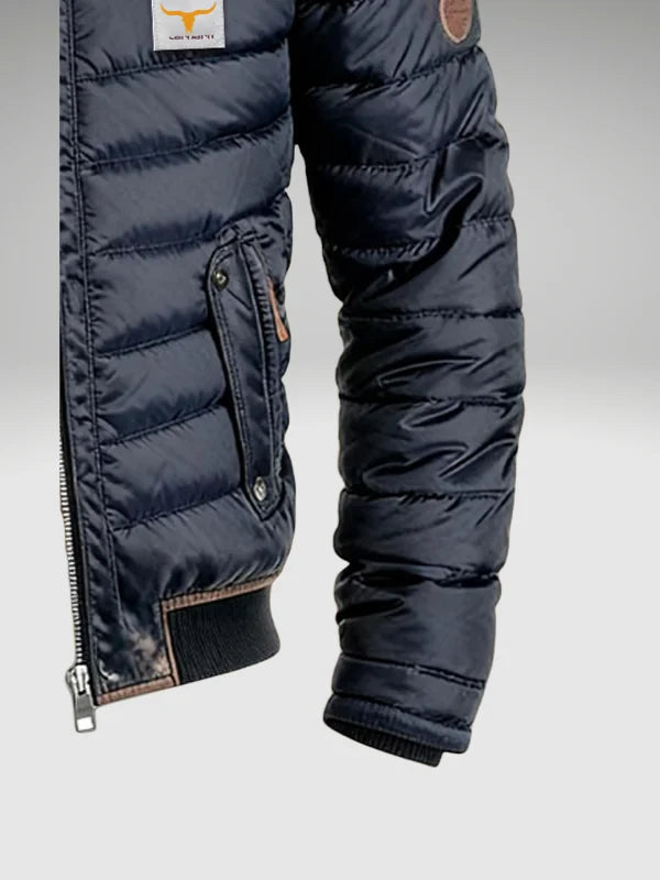 Men's puffer bomber jacket with chest pockets, photo 3