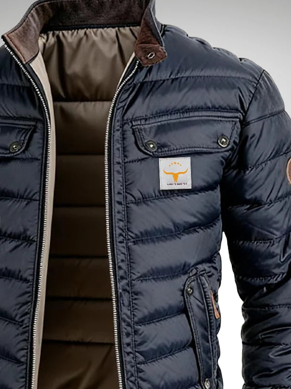 Men's puffer bomber jacket with chest pockets, photo 4