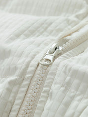 Men's quilted puffer jacket with hood and back print, photo 5
