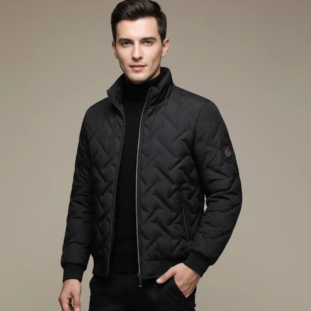 Men's quilted puffer jacket with stand collar, photo 5