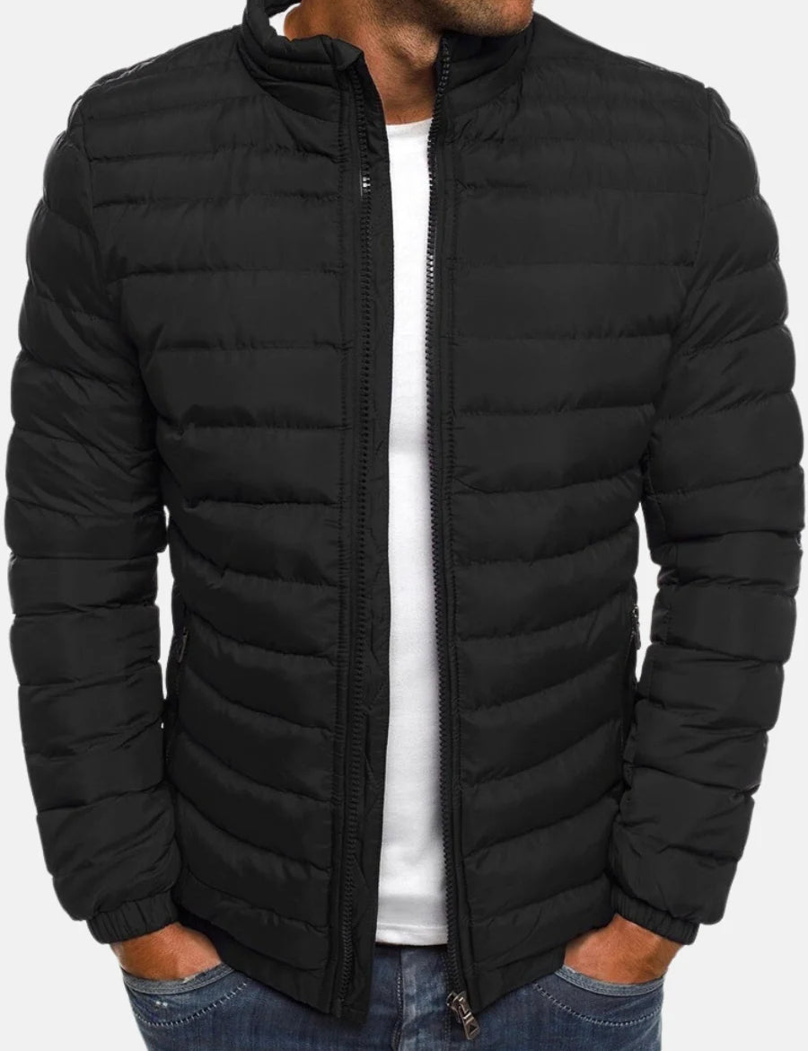 Men's slim fit puffer jacket with zip pockets, photo 1