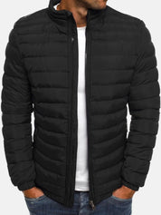 Men's slim fit puffer jacket with zip pockets, photo 1