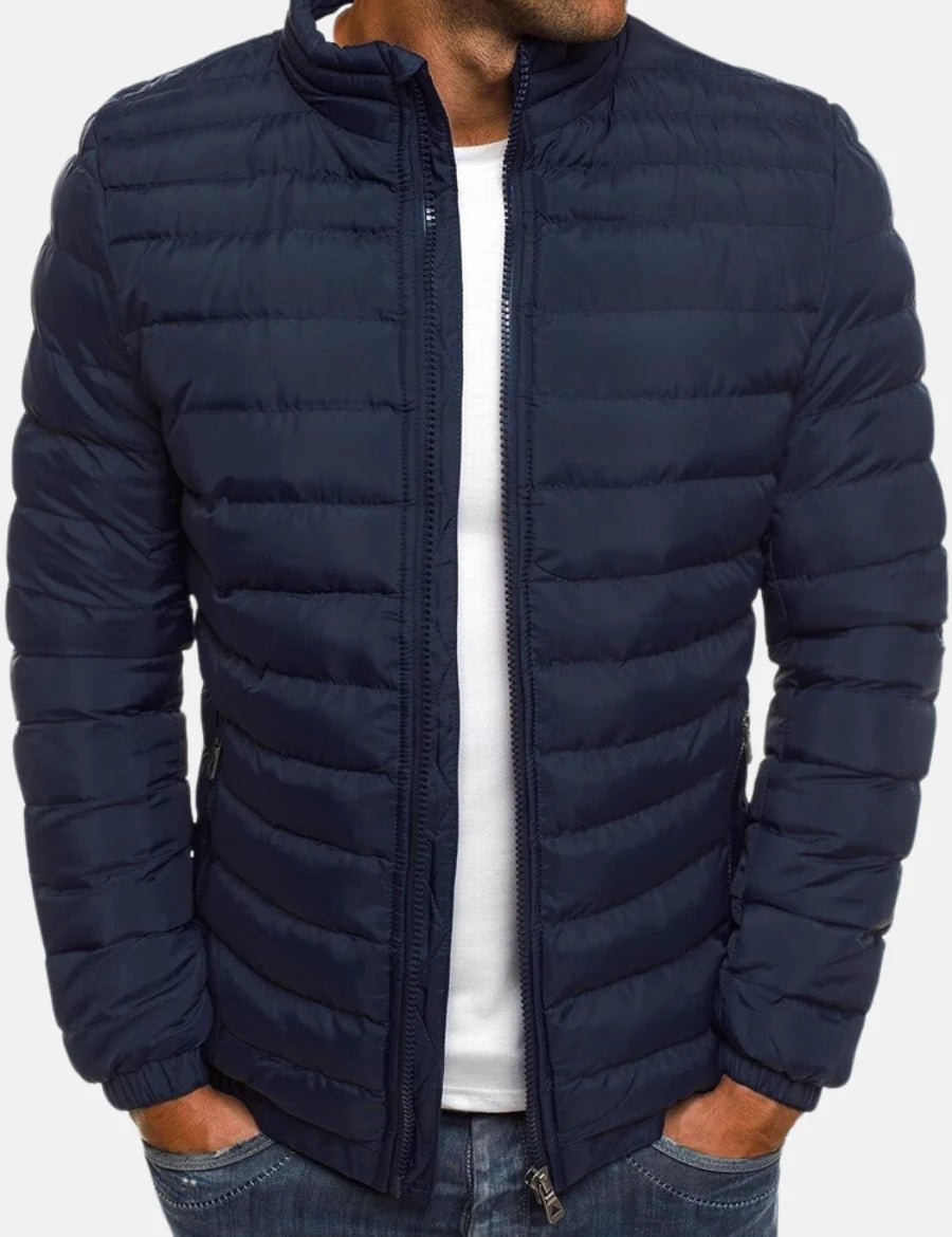 Men's slim fit puffer jacket with zip pockets, photo 2
