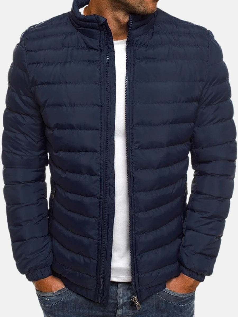 Men's slim fit puffer jacket with zip pockets, photo 2