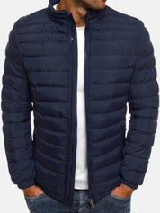 Men's slim fit puffer jacket with zip pockets, photo 2