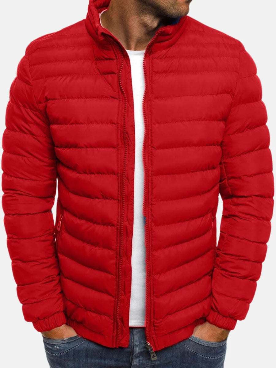 Men's slim fit puffer jacket with zip pockets, photo 3