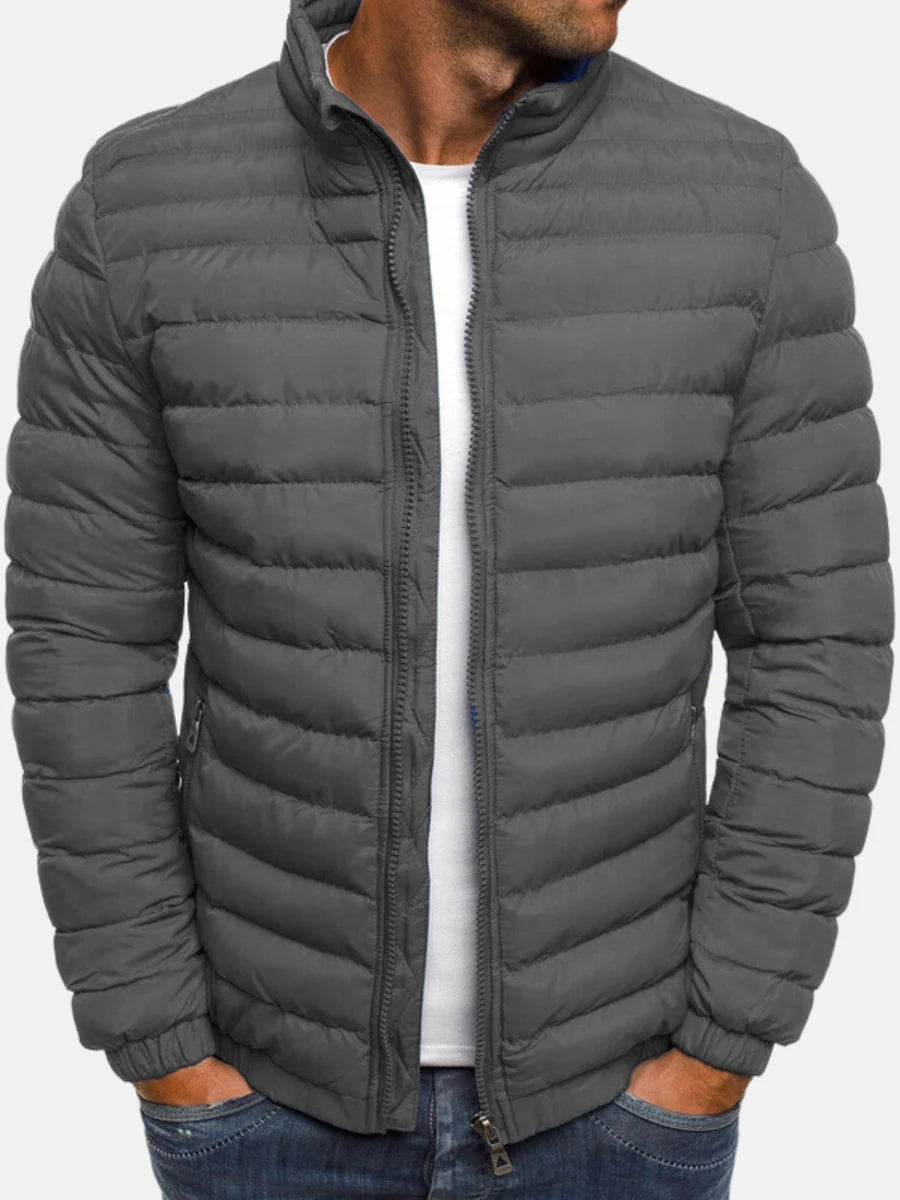 Men's slim fit puffer jacket with zip pockets, photo 4