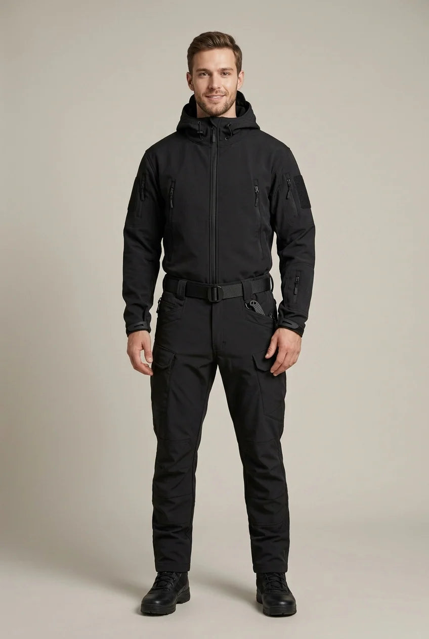 Men's softshell jacket and trousers set with hood, photo 1