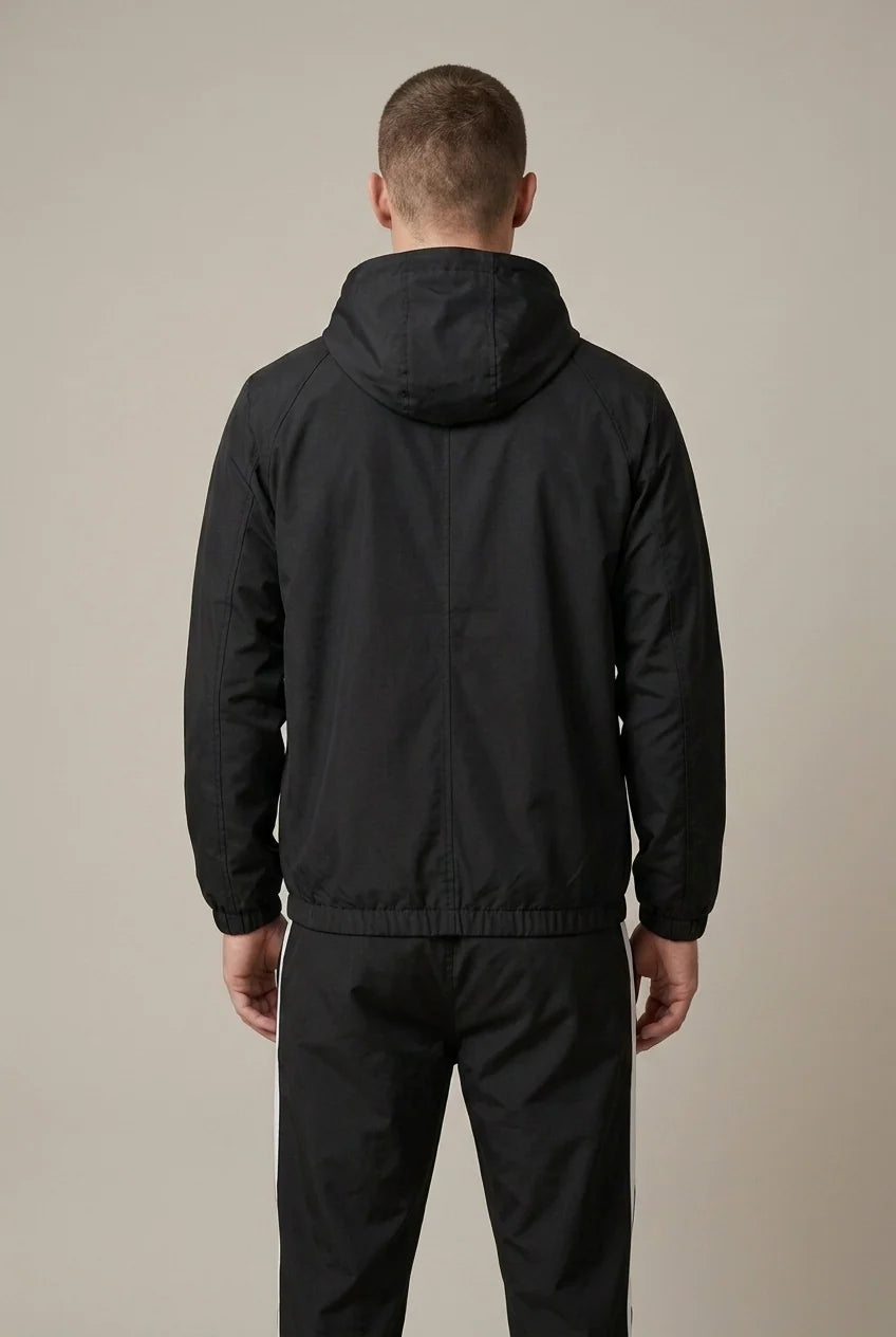 Men's tracksuit with hooded jacket and contrast panels, photo 3
