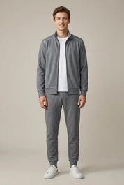 Men's tracksuit with stand collar track jacket and joggers, photo 1