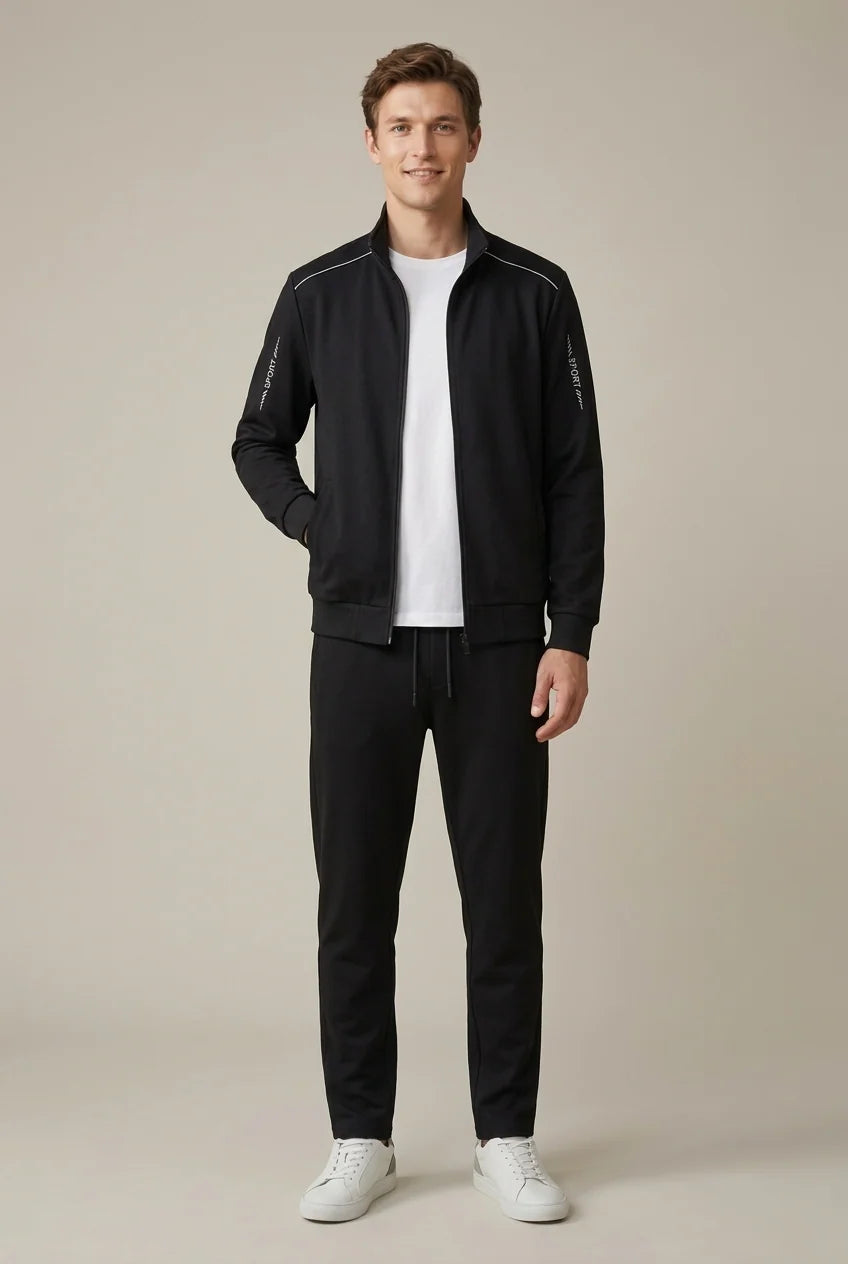 Men's tracksuit with stand collar track jacket and joggers, photo 4