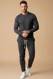 Men's two piece set with crew neck top and trousers, photo 4