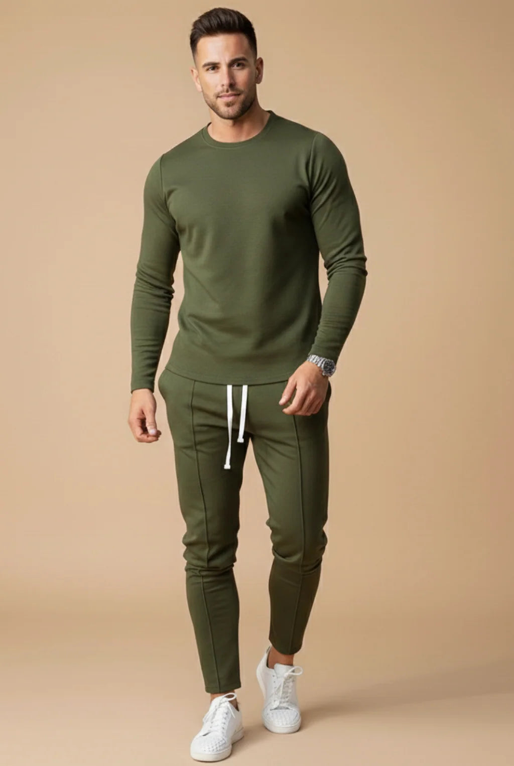 Men's two piece set with crew neck top and trousers, photo 6