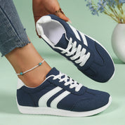 Women's retro trainers with wide toe box and supportive footbed