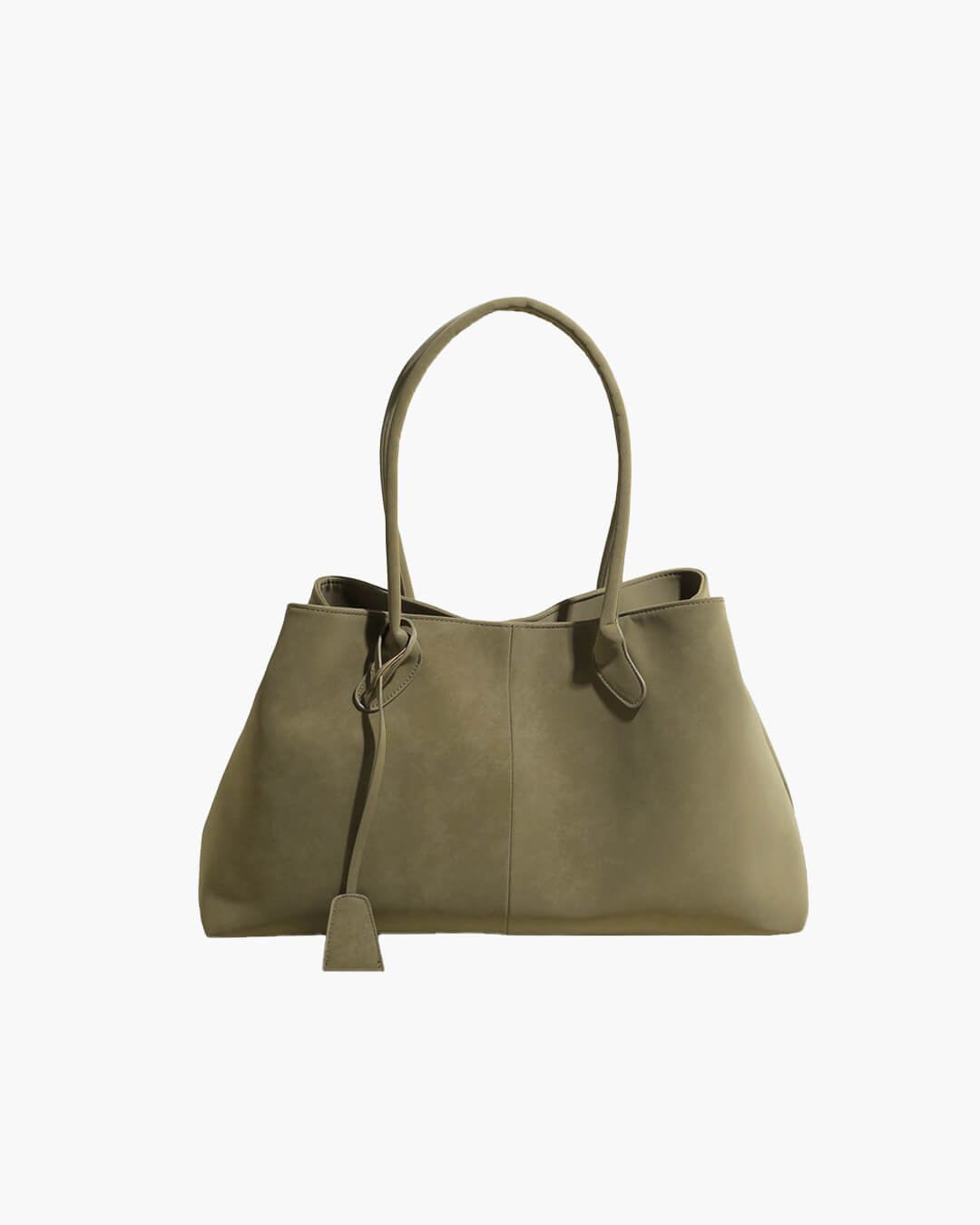 Women's large faux suede shoulder bag in retro style
