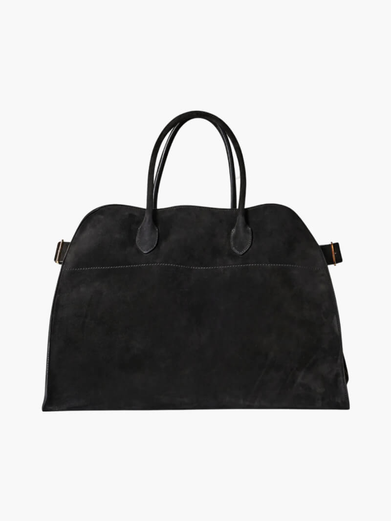 Women's large structured tote bag with adjustable shoulder straps