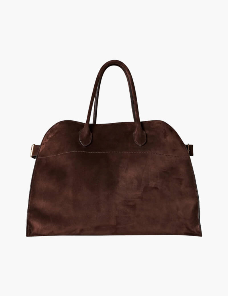 Women's large structured tote bag with adjustable shoulder straps