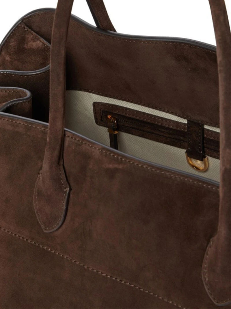 Women's large structured tote bag with adjustable shoulder straps