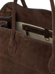 Women's large structured tote bag with adjustable shoulder straps