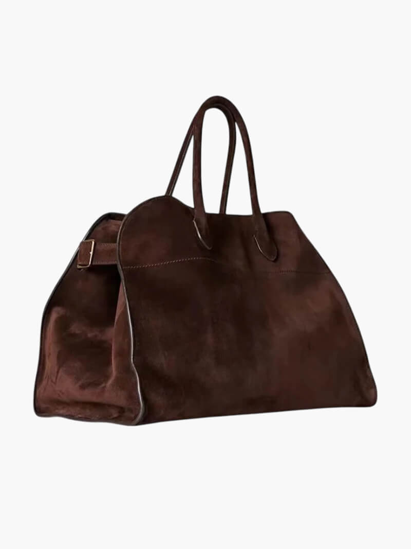 Women's large structured tote bag with adjustable shoulder straps
