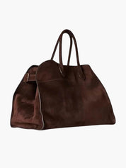 Women's large structured tote bag with adjustable shoulder straps